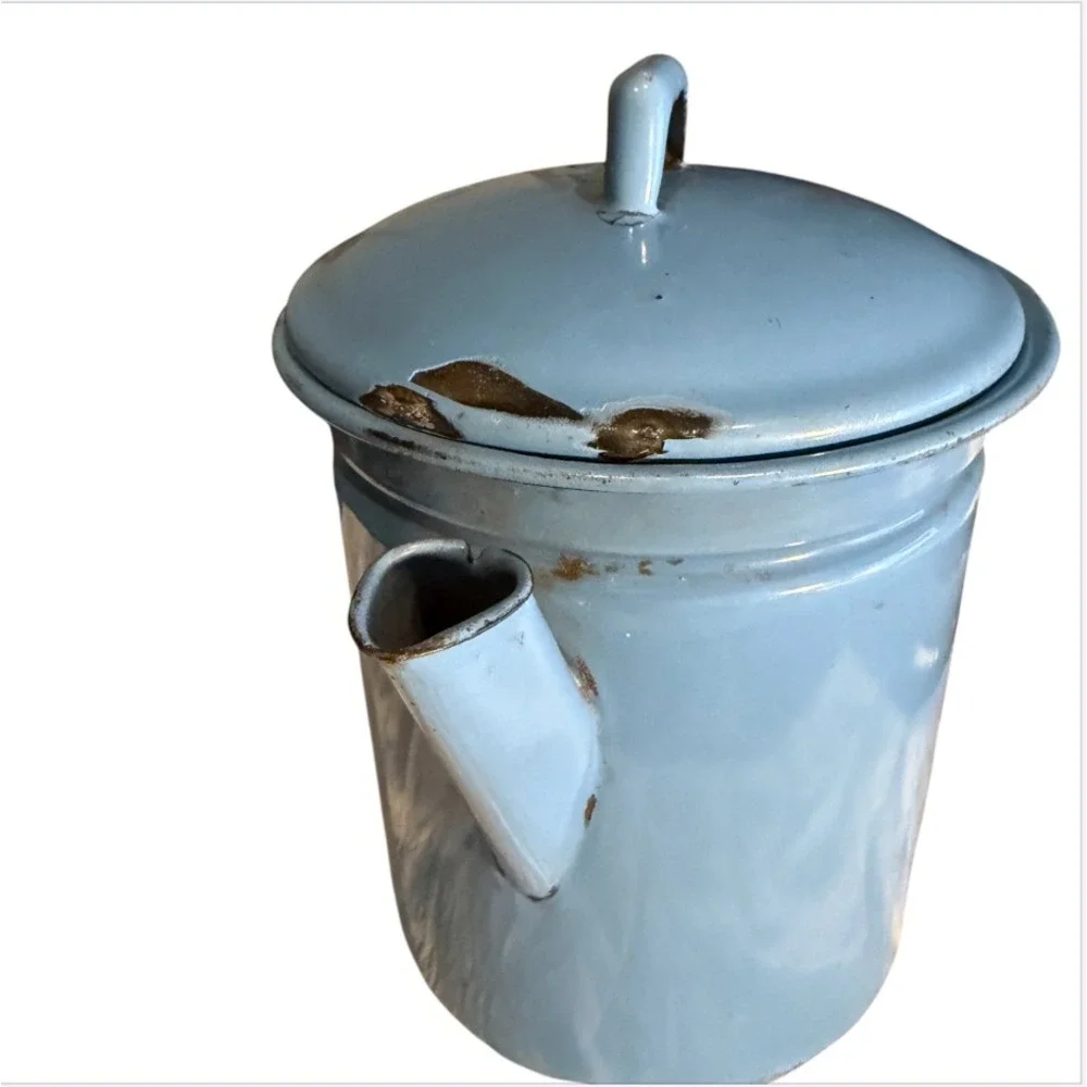 Vtg Blue Enamelware 6